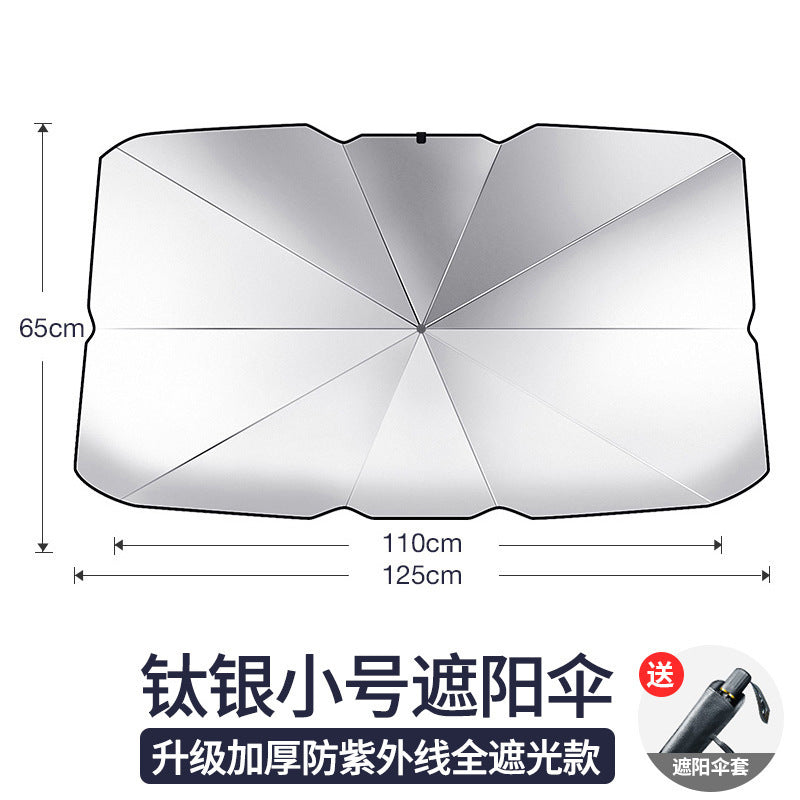 Car Sunshade Front Windshield Sun Protection Windshield Heat Insulation Thickened Sunshade Board Heat Insulation Sunshade Curtain Sunshade Umbrella