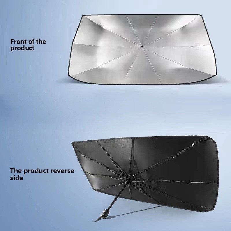 Car Sunshade Umbrella Car Front Windshield Sun Protection Heat Insulation Board Retractable Universal Front Car Sunshade