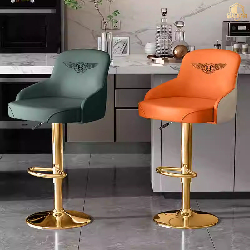 Bar Stool Luxury Bentley High Stool Adjustable Bar Chair Swivel Home Island Counter High-end Front Desk Commercial High Stool
