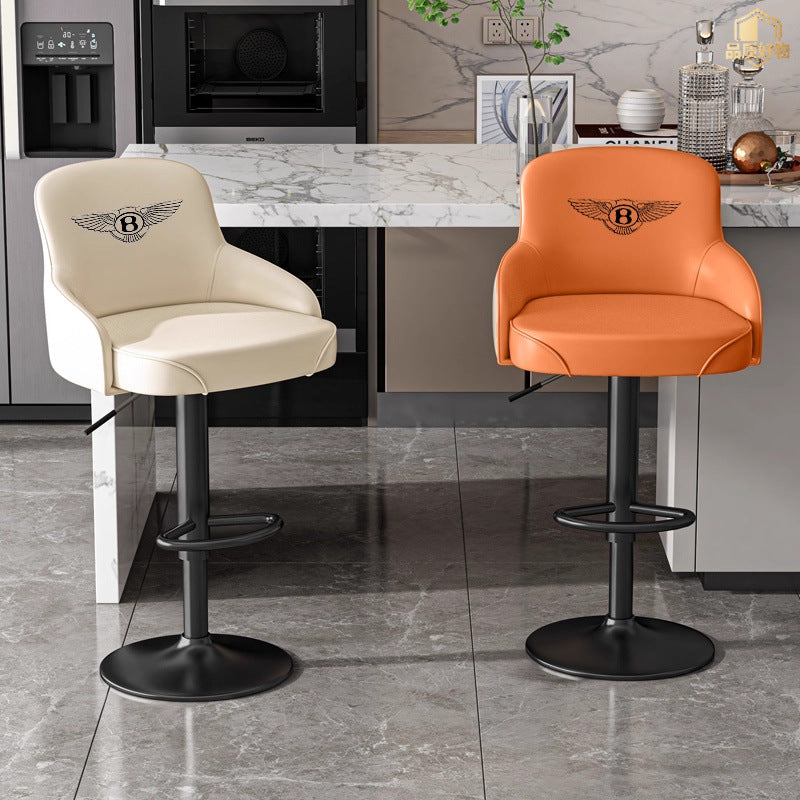 Bar Stool Luxury Bentley High Stool Adjustable Bar Chair Swivel Home Island Counter High-end Front Desk Commercial High Stool