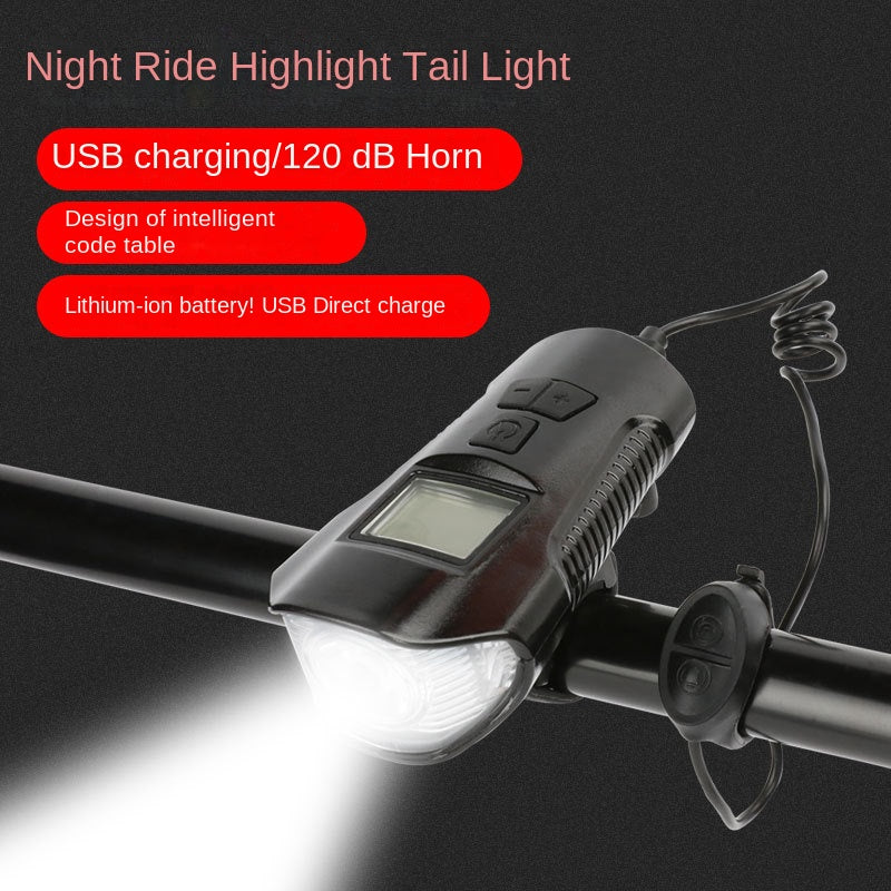 Bicycle Light Headlight Charging Power Torch Cycling Fixture and Fitting Bicycle Night Riding Lights Mountain Bike Light