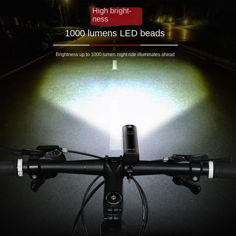 Factory Customized Bicycle Light Far and near Light Bright 1000 Lumen USB Mountain Bike Aluminum Alloy Strong Light Headlight