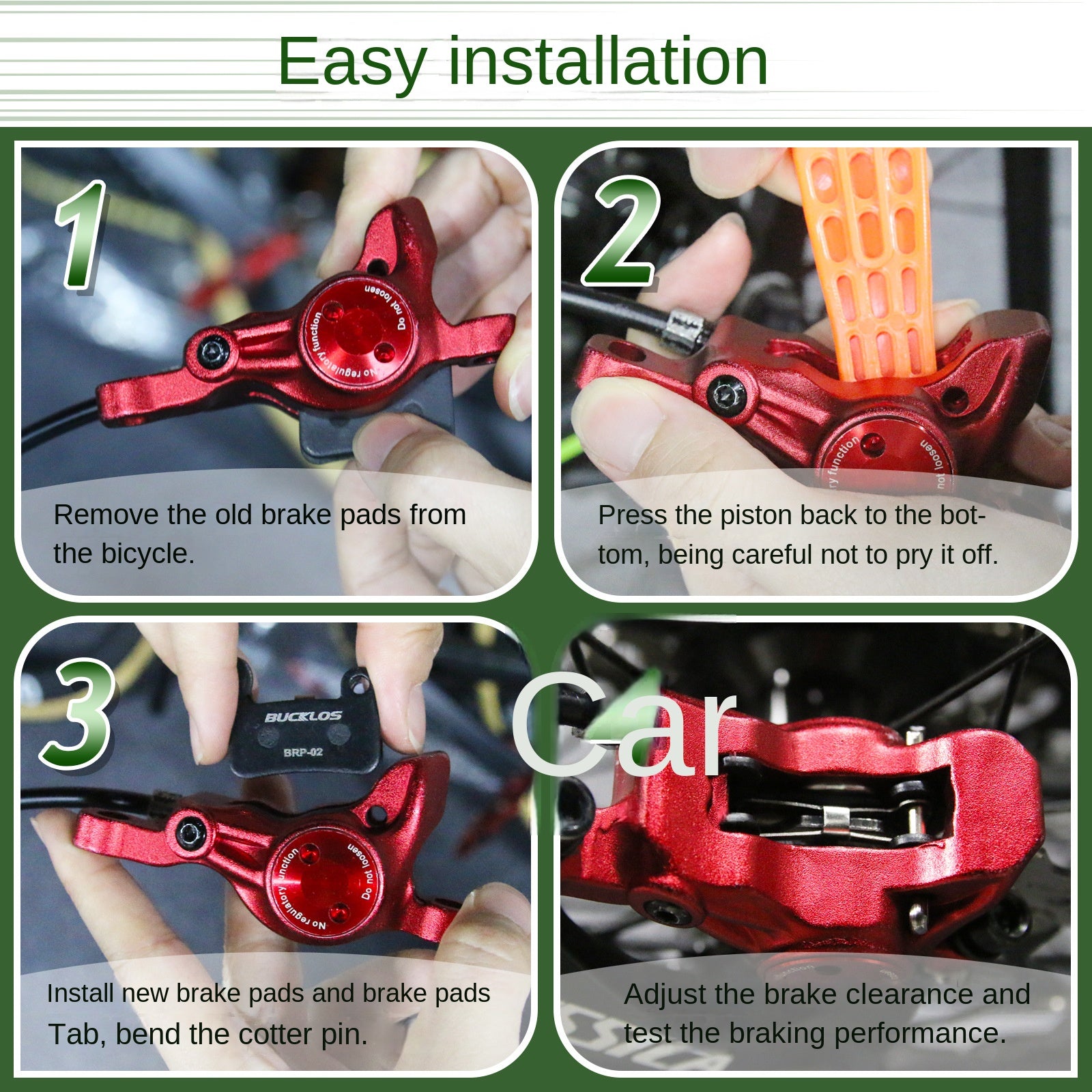 BUCKLOS Mountain Bike Cooling Pads A01S Ceramic Resin Brake Pads M06/M07 Disc Brake Blocks