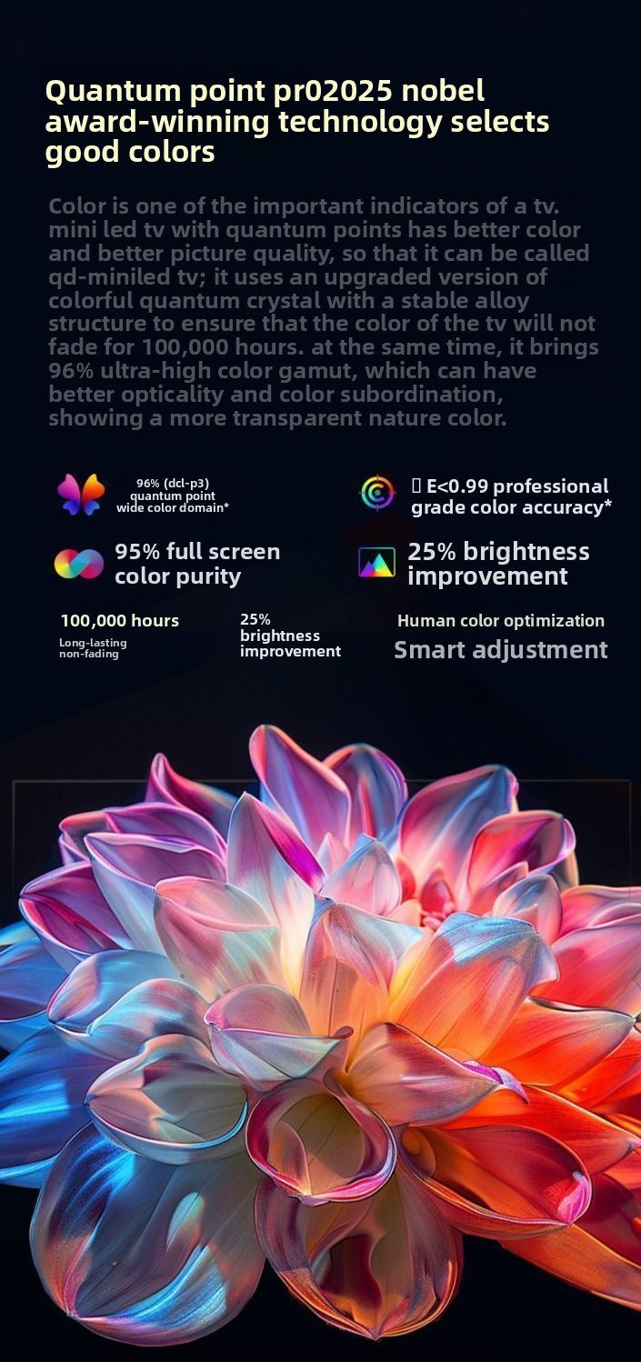 TCL TV 75T6L 75inch QD-Mini LED Full Color Zone Quantum Dot Vivid XDR 1300