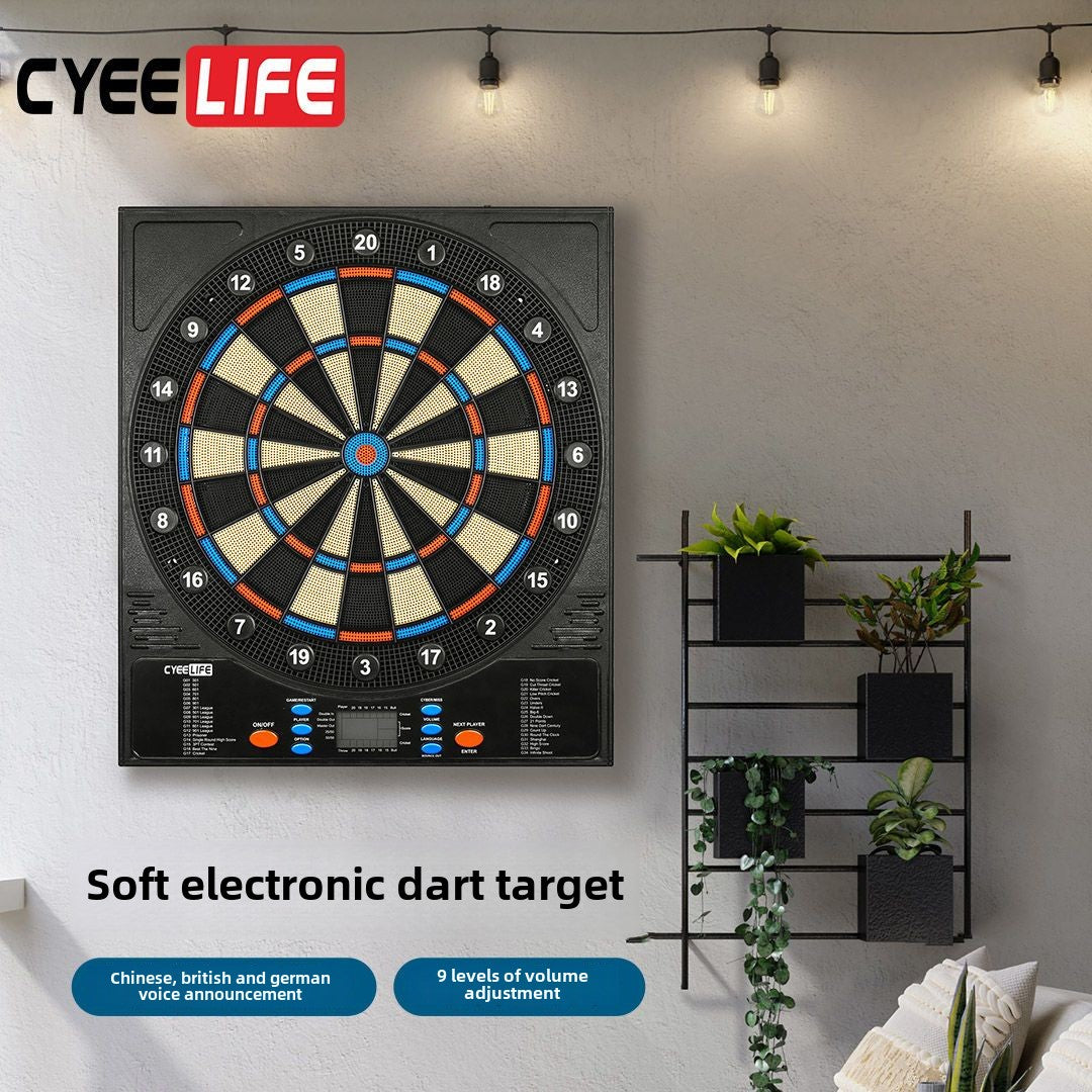 Cyeelife18-Inch Soft Electronic Dartboard Disc Home Bar Entertainment Competition Professional Safety Automatic Scoring