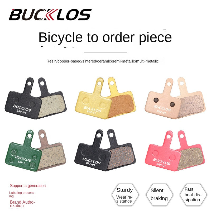 BUCKLOS Mountain Bike Brake Pads Disc Brake MT200 Heat Dissipation Metal Brake Pads Resin Ceramic Brake Pads