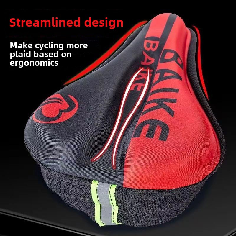 Bicycle Cushion Cover Mountain Bike Thickened Silicone Seat Cushion Road Bike Sponge Seat Cover Comfortable Bicycle Fixture and Fitting