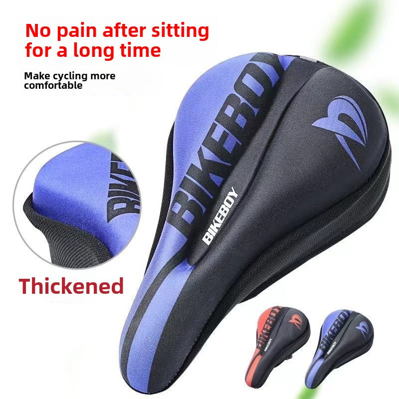 Bicycle Cushion Cover Mountain Bike Thickened Silicone Seat Cushion Road Bike Sponge Seat Cover Comfortable Bicycle Fixture and Fitting