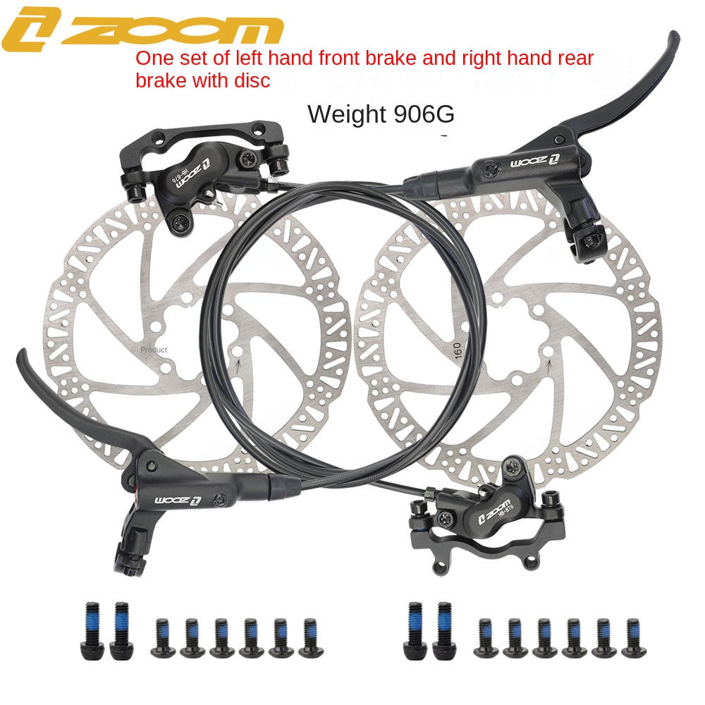 ZOOMHB876 Four-Piston Oil Brake Mountain Bike Front and Rear Oil Disc Brake Pads Disc Bilateral Brake Hydraulic Brake
