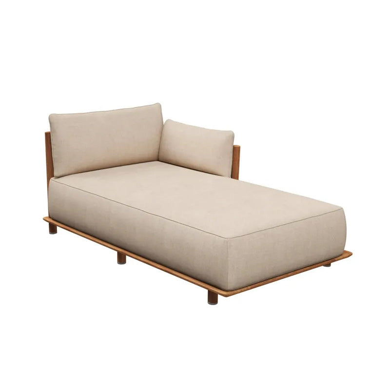 Outdoor Sofa Courtyard Villa Leisure Waterproof Hotel Homestay Outdoor Garden Terrace Solid Wood Rattan Sofa Set