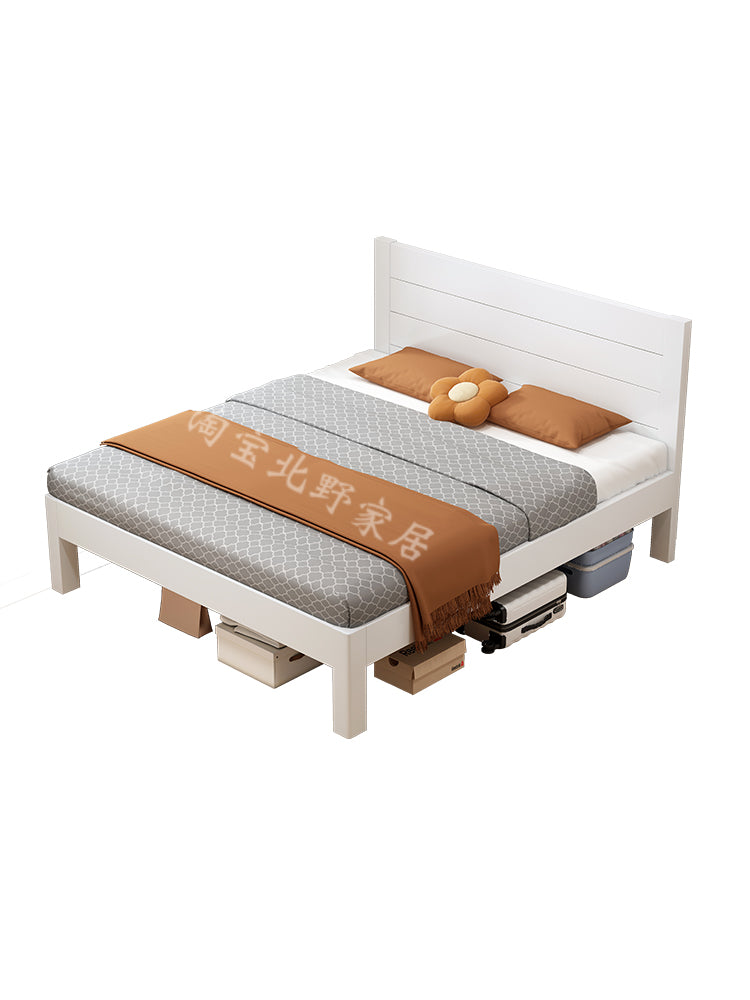 Solid Wood High-Leg Bed Tatami Bed Shelf Rib Rack Bed Bedside Bed Edging Bed