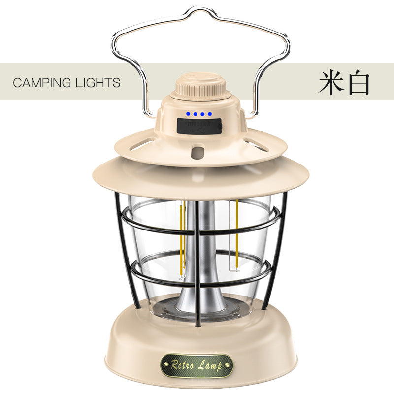Camping Lantern Multi-Functional Retro Barn Lantern Tent Light Work Light Emergency Lighting Portable Mountain Camping Lamp