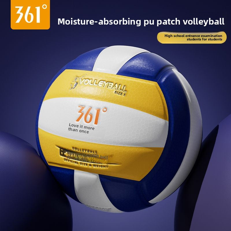 361 Degree Leather Volleyball No. 5 PU High Elasticity Non-Hand-Hurting Training Physical Exam Soft Volleyball Special for High School Entrance Exam Students Competition