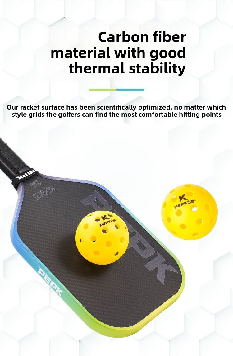 PEPK Pickleball Racket K-3k Carbon Fiber 3k Twill Competition Professional Pickleball