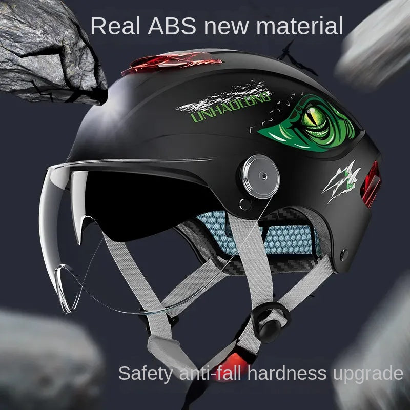Helmet Certification Electric Car Motorcycle Unisex Four Seasons Safety Helmet Summer Sun-Proof and Breathable Advanced