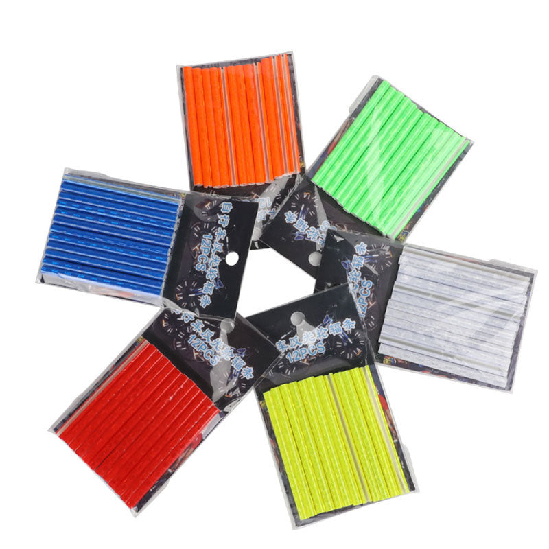 New Color Bicycle Reflective Stripe Hot Wheels Dead Fly Steel Wire Card Bar Bicycle Equipment 12 Pieces Per Pack