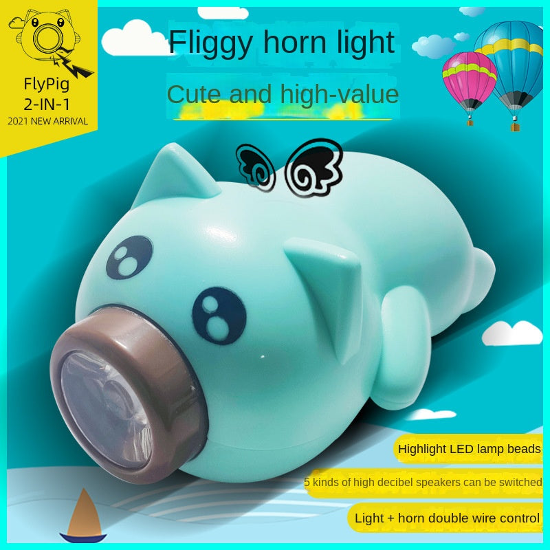 Children's Balance Light Bicycle Light Cycling Fixture Bicycle Pig Headlight Mountain Bike Horn Light