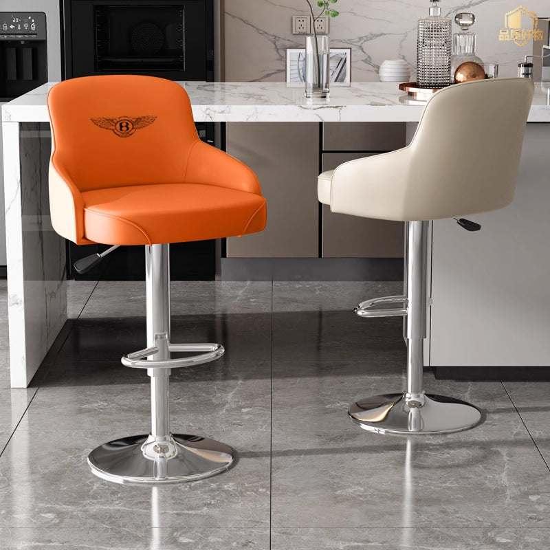 Bar Stool Luxury Bentley High Stool Adjustable Bar Chair Swivel Home Island Counter High-end Front Desk Commercial High Stool