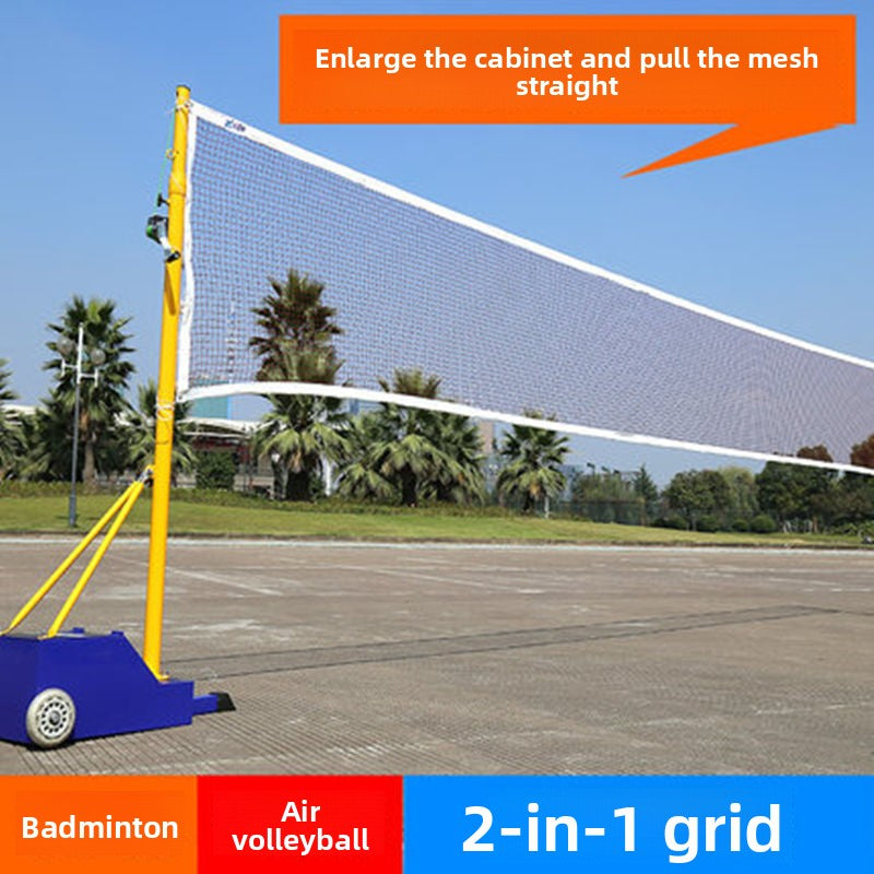 Badminton Net Frame Net Post Portable Standard Mobile Competition Badminton Frame Standard Indoor and Outdoor Badminton Post