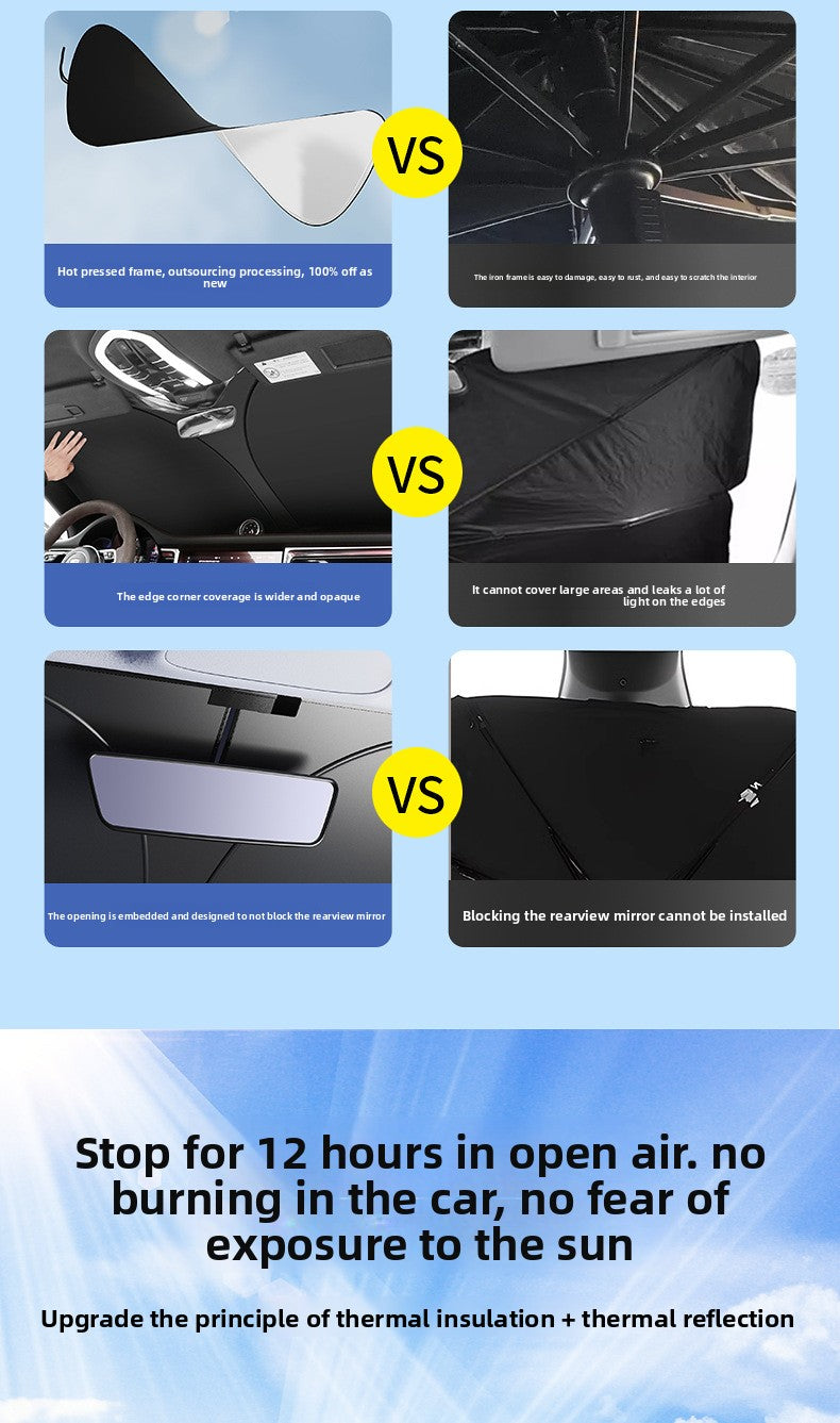 Car Sunshade Front Shield Sun Protection Heat Insulation Sunshade Board Light Curtain Windshield Car Cover Sunshade Shield