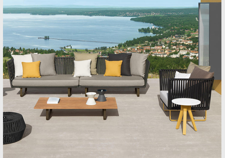 Outdoor Sofa Villa Courtyard Balcony Homestay Hotel Bar Coffee Restaurant Outdoor Waterproof Rattan Chair Set