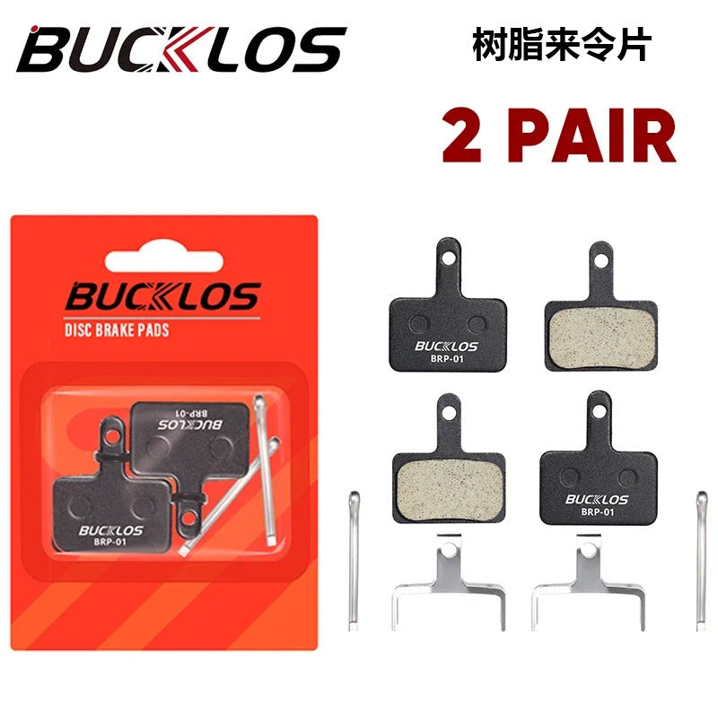 BUCKLOS Mountain Bike Brake Pads Disc Brake MT200 Heat Dissipation Metal Brake Pads Resin Ceramic Brake Pads