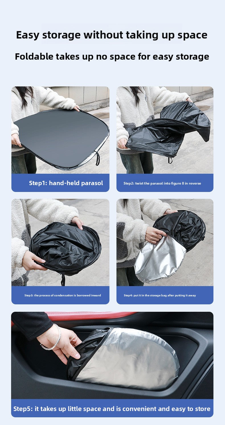 Car Sunshade Front Shield Sun Protection Heat Insulation Sunshade Board Light Curtain Windshield Car Cover Sunshade Shield