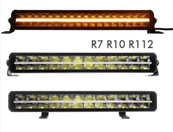 R112 R7 R10 Off Road Led Bar e marked 22'' 32'' 42'' 52 Inch White Amber DRL Piano Key Truck Offroad 4x4 Led Light Bar Position