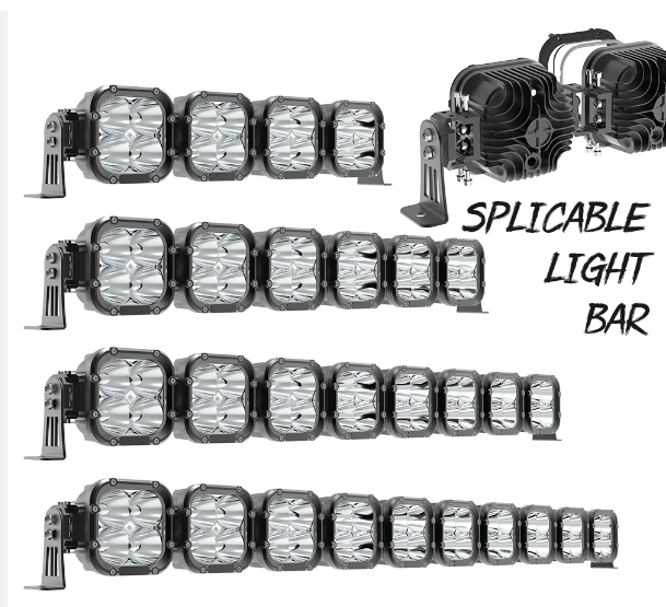 Super Bright IP69K 1200M 4x4 Spliced light bars Off Road superbrightleds Can Am x3 Maverick Modular Linkable Led Light Bar