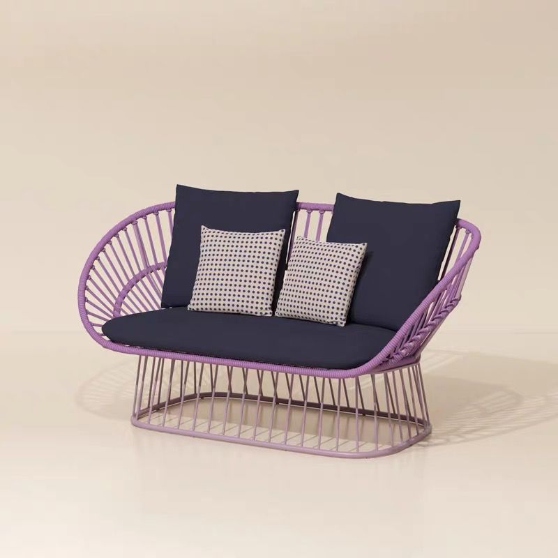 Nordic Rattan Sofa Outdoor Courtyard Villa Leisure Rattan Lounge Chair Waterproof Sunproof Hotel Homestay Furniture Set