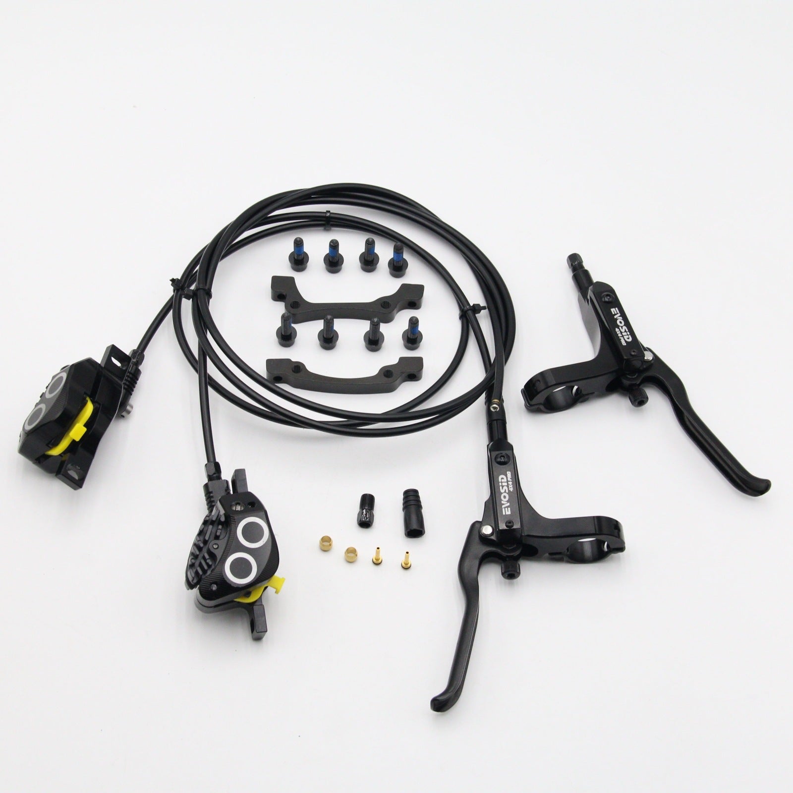 EVOSID Four-Piston Oil Brake Mountain Bike Oil Disc CNC Aluminum Alloy Internal Cable Routing Downhill DH/XC Hydraulic Disc Brake