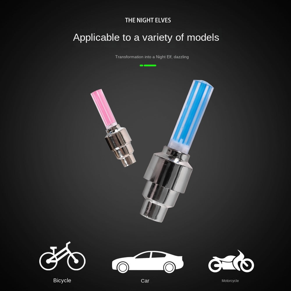 Monochrome Bicycle Hot Wheels Light Stick Air Tap Light Valve Core Light Cycling Fitting Color Matching Price