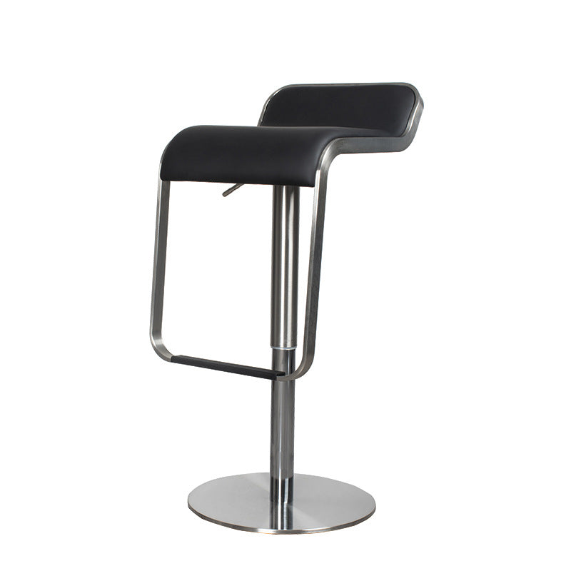 Bar Stool with Adjustable Height and Swivel Function, Backrest Bar Stool for Front Desk, Luxury Home Use Chair, Iron Art Stainless Steel High Stool