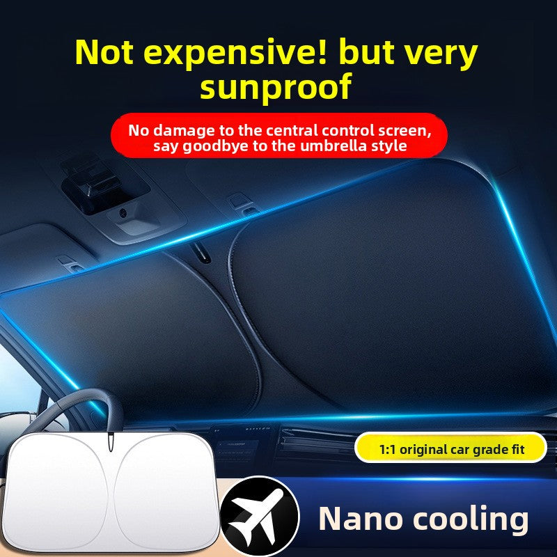 Car Sunshade Front Shield Sun Protection Heat Insulation Sunshade Board Light Curtain Windshield Car Cover Sunshade Shield