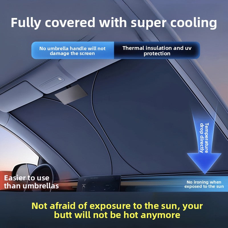 Car Summer Sun-Proof Front Shield Shading Sunscreen Heat Insulation Artifact for Car Block Sunshade Cover Car Explosion-Proof Sun-Proof