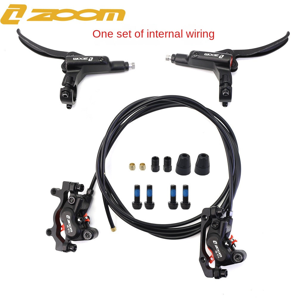 ZOOMHB876 Four-Piston Oil Brake Mountain Bike Front and Rear Oil Disc Brake Pads Disc Bilateral Brake Hydraulic Brake