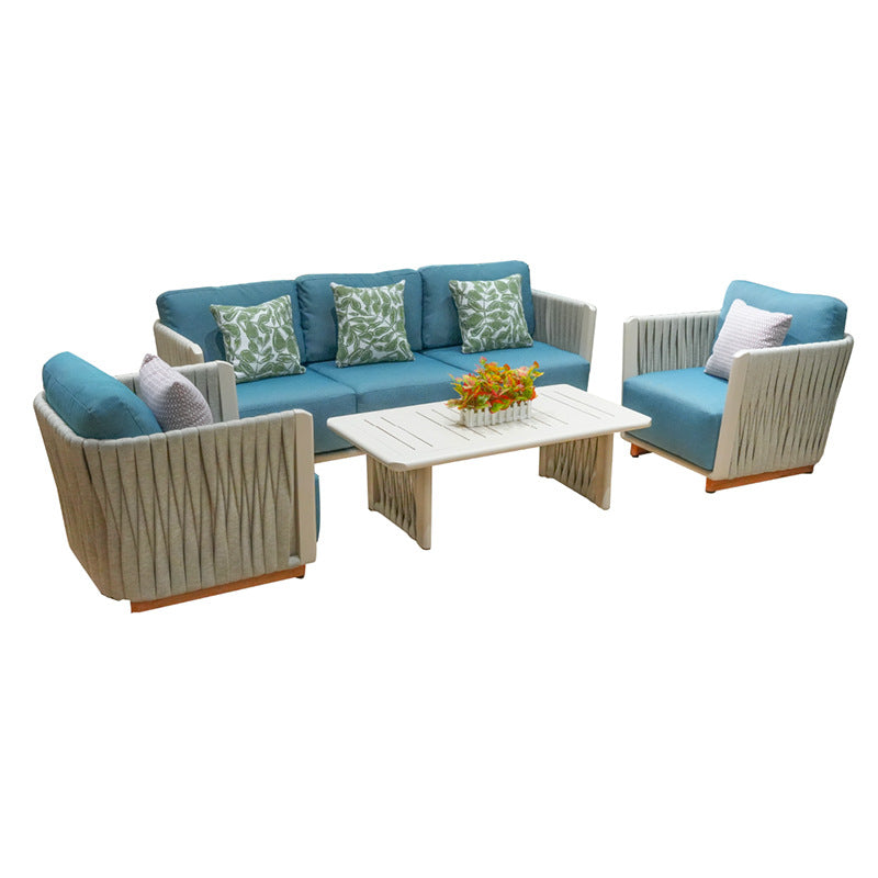 Outdoor Sofa High-End Aluminum Alloy Villa Balcony Courtyard Garden Homestay Hotel Nordic Outdoor Leisure Sofa Chair