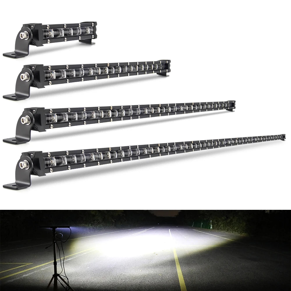 wholesale price 6D Reflector Offroad Led Light Bar 4x4 Led Light Bar Single Row Super Bright driving beam truck led light bar