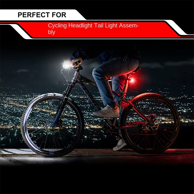 Bicycle Light Mountain Highway Vehicle USB Rechargeable LED Waterproof Headlight Warning Taillight Suit Bicycle Cycling Fixture