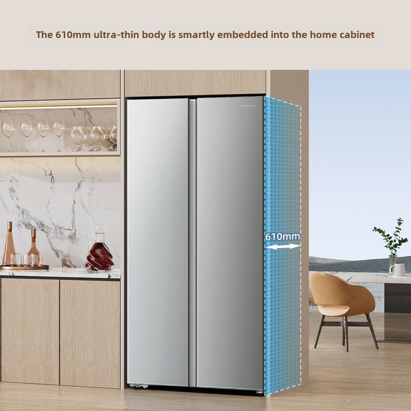 Skyworth 412 L Air-Cooled Double Door Open Ultra-Thin Embedded Special Offer Energy-Saving Noise Reduction Household Large Capacity Refrigerator