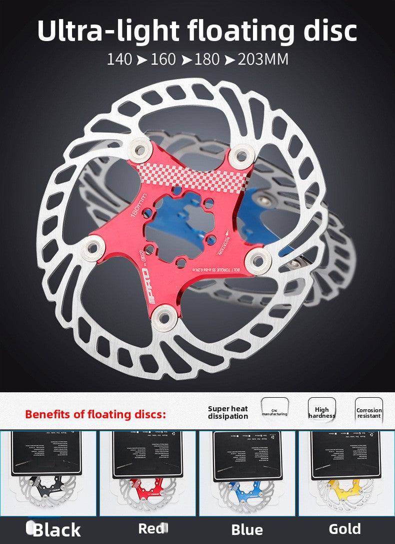 IIIPRO Floating Disc Brake Rotor Six-Spoke Disc Brake Rotor 140/160/180/203mm Mountain Bike Brake Disc
