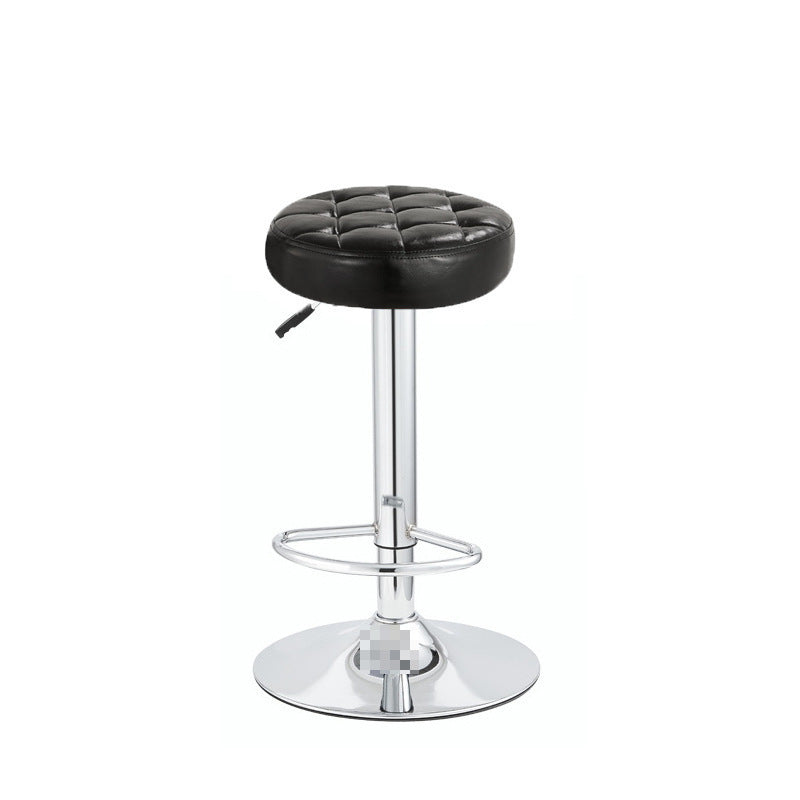 Adjustable Swivel Stool with Wheels, Large Work Stool, Round Stool for Barber Shop, Hair Salon, Bar Counter Chair with Backrest, Bar Chair