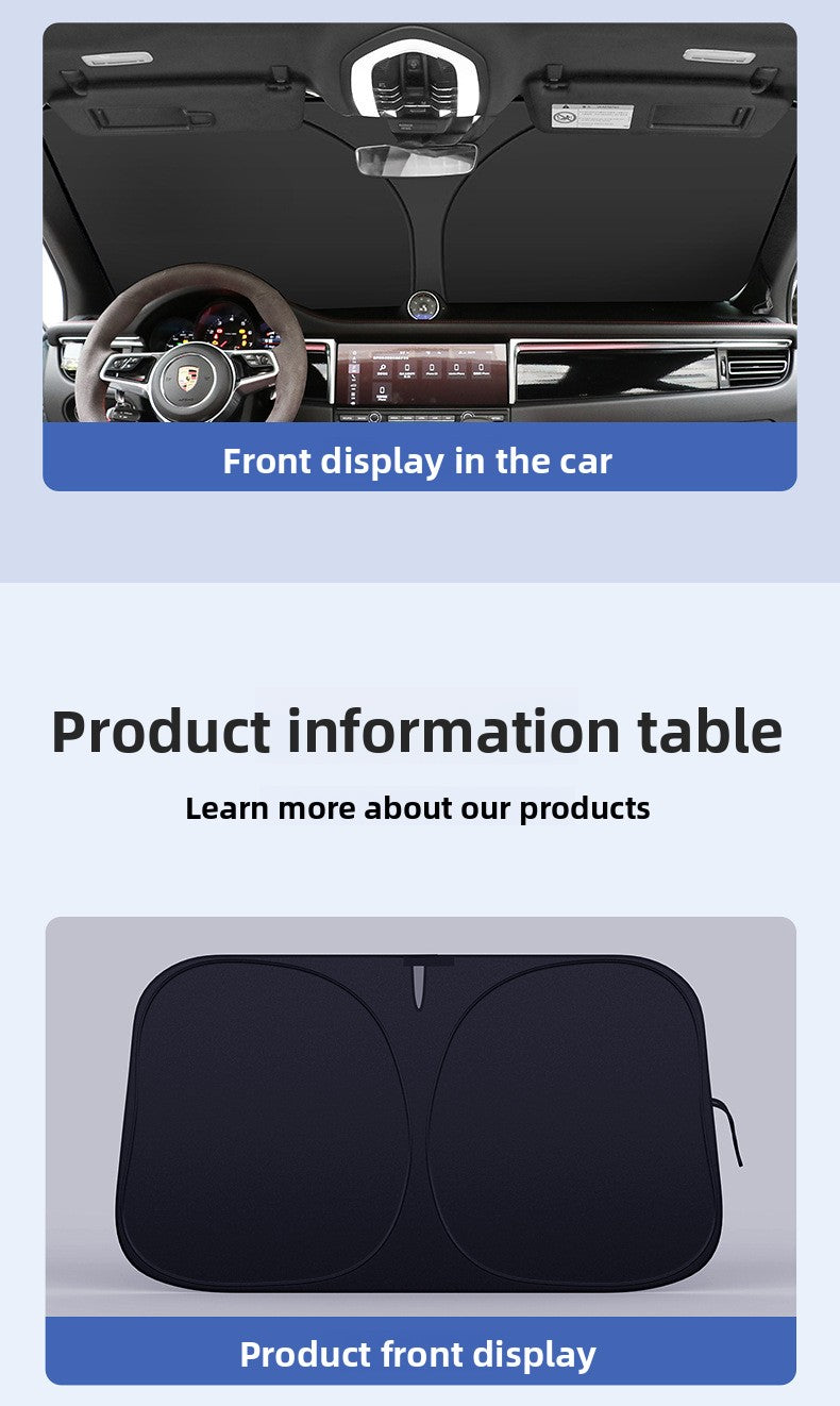 Car Sunshade Front Shield Sun Protection Heat Insulation Sunshade Board Light Curtain Windshield Car Cover Sunshade Shield