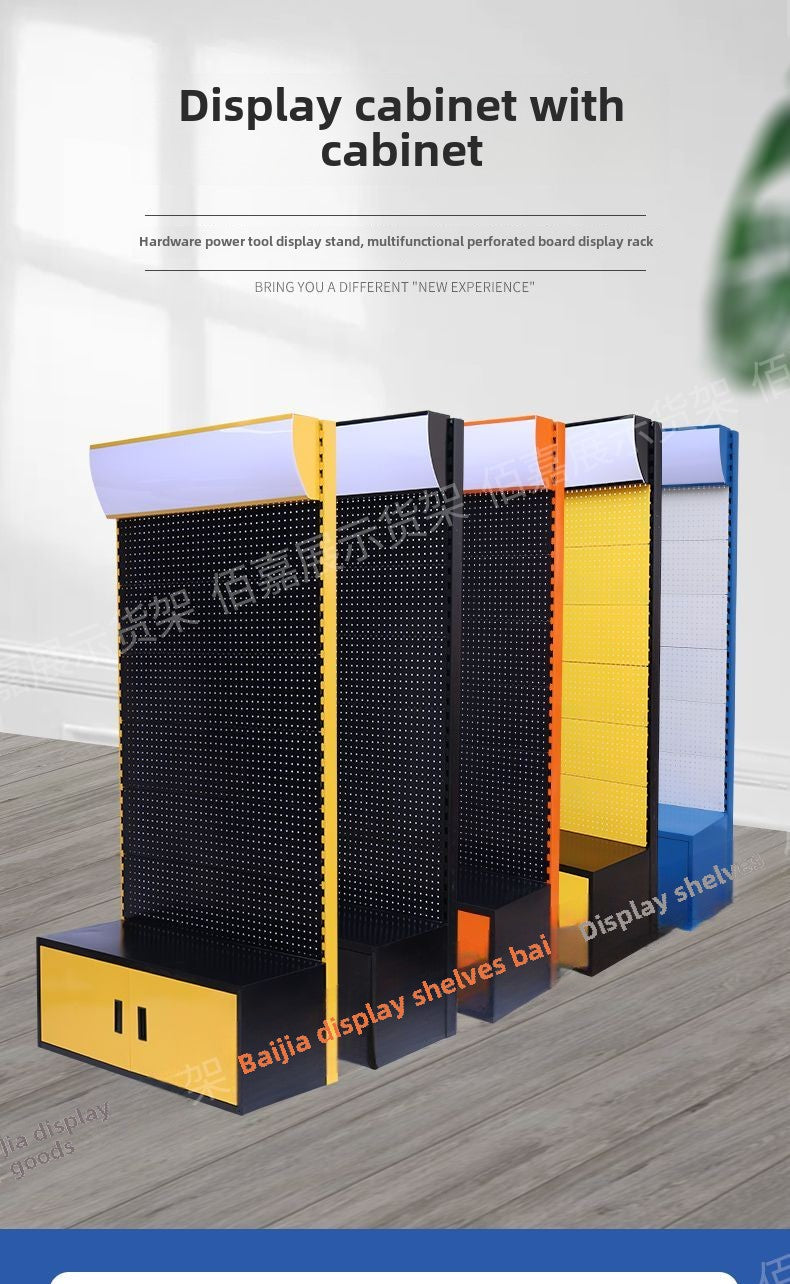 Hardware Tool Rack Display Rack round Hole Wire-Wrap Board Storage Rack Shelf Electric Tool Rack Fishing Gear Accessories Showcase