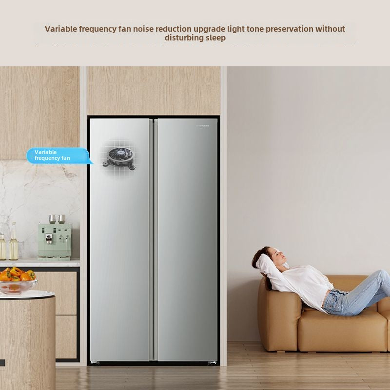 Skyworth 412 L Air-Cooled Double Door Open Ultra-Thin Embedded Special Offer Energy-Saving Noise Reduction Household Large Capacity Refrigerator