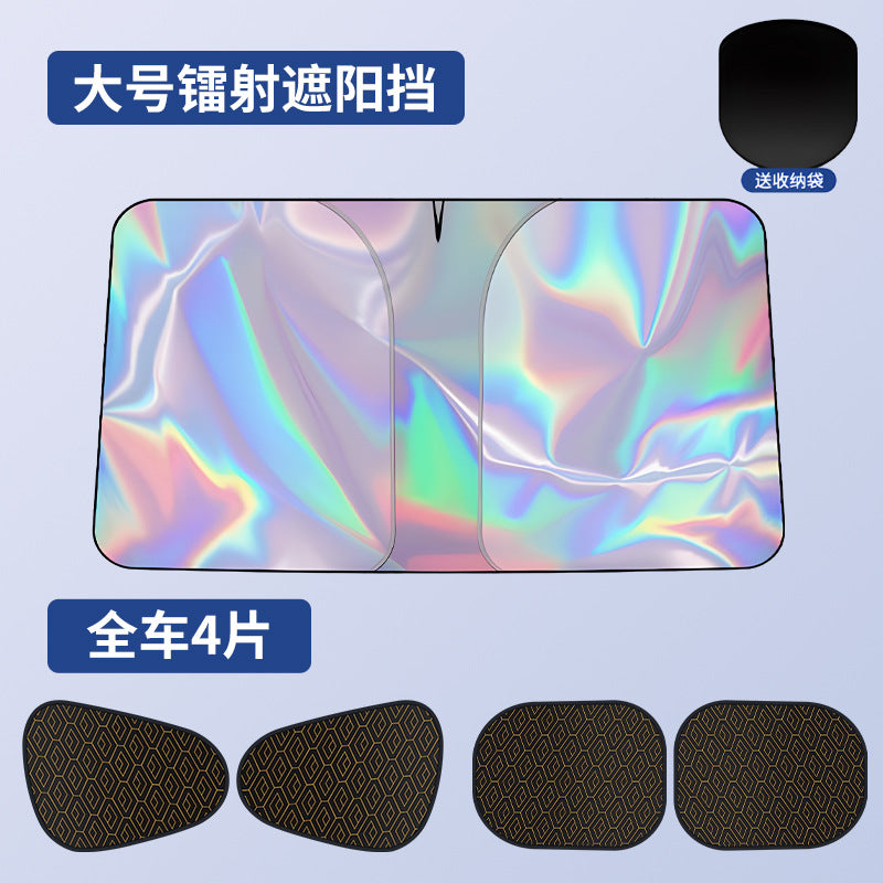 Car Sunshade Front Windshield Sun Protection Windshield Heat Insulation Thickened Sunshade Board Heat Insulation Sunshade Curtain Sunshade Umbrella