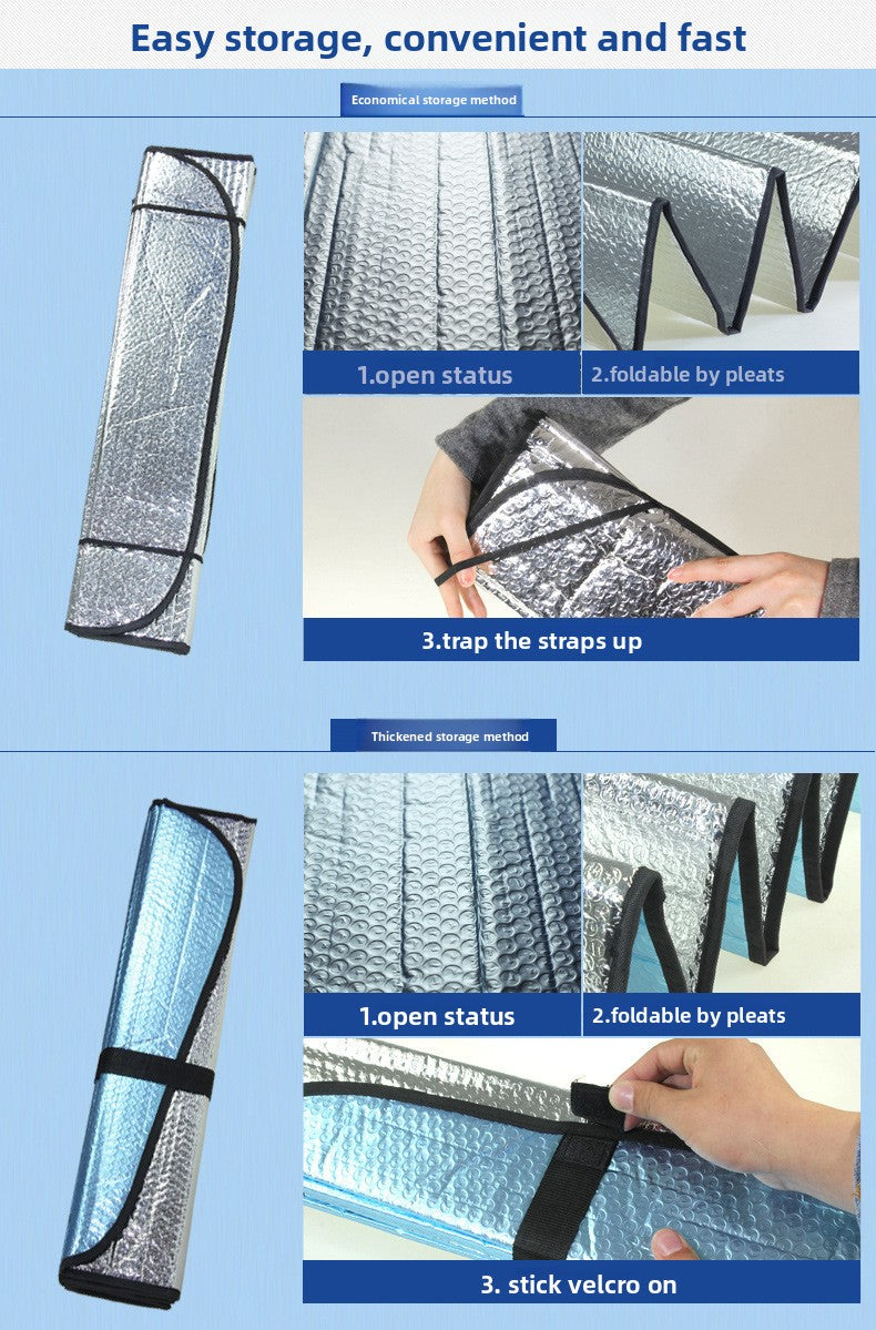 Car Sunshade Car Aluminum Foil Sunshade SUV Sedan Heat Insulation Sun Protection Reflective Wholesale
