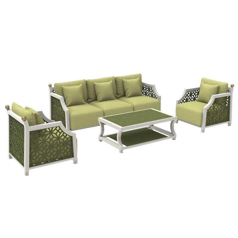 Outdoor Sofa High-End Aluminum Alloy Villa Balcony Courtyard Garden Homestay Hotel Nordic Outdoor Leisure Sofa Chair