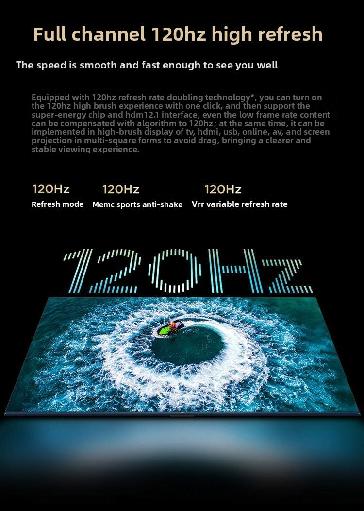TCL TV 65-Inch 120Hz High Refresh MEMC Anti-Shake Eye Protection 2gb + 32gb Large Memory TV V8l