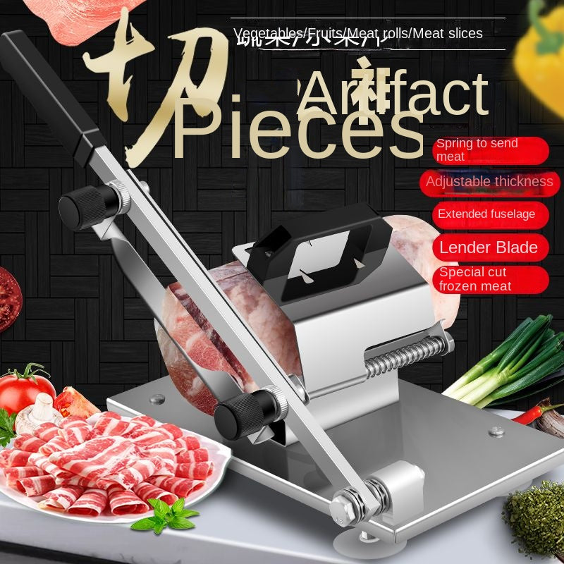 Lamb Roll Slicer Household Meat Slicer Commercial Small Frozen Meat Cooked Beef Meat Slicer Manual Slicing Tool